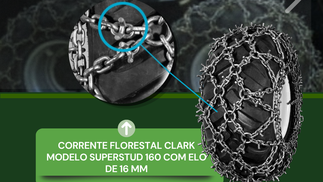 Uma corrente para até seis medidas de pneus