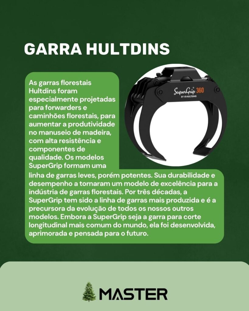 garras e suas funções na operação florestal